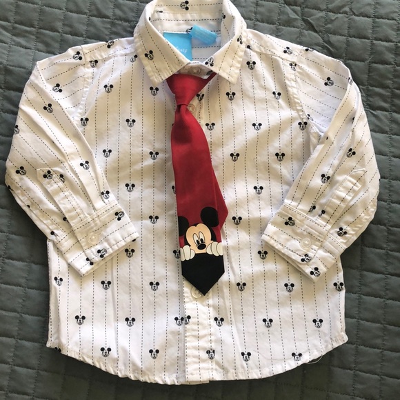 Disney Other - Disney 6-9 months Button Down Mickey with tie